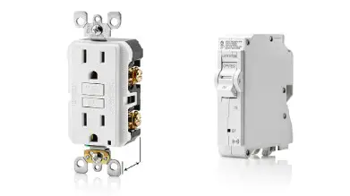 Example of a GFCI Receptacle and Circuit Breaker