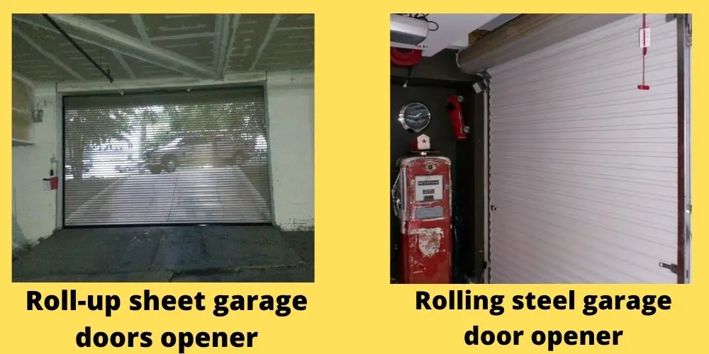 Types of roll-up garage door openers