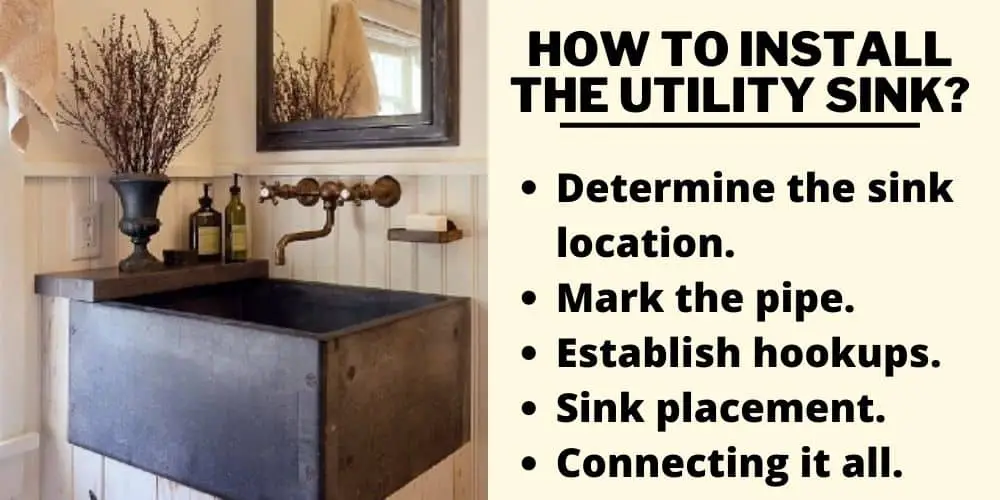 How to install the utility sink?
