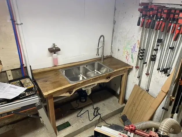 How to install utility sink in garage