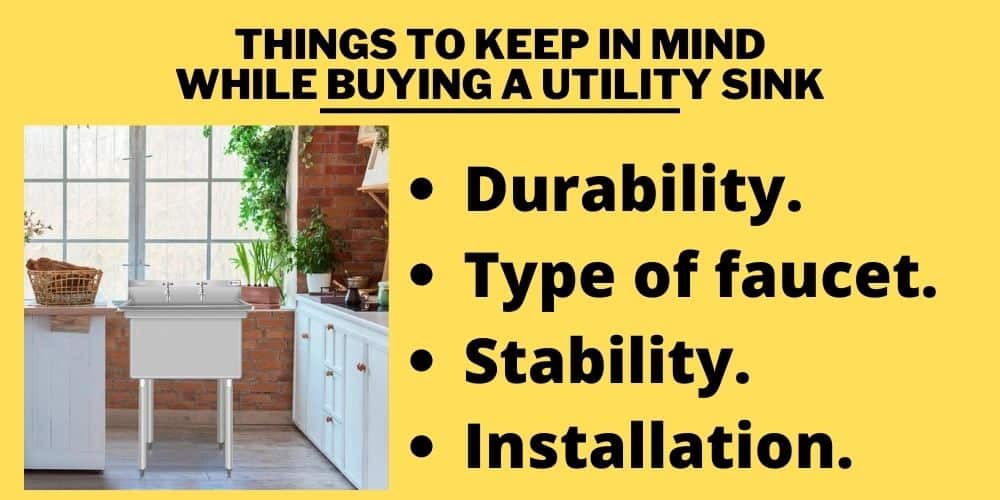 Things to keep in mind while buying a utility sink